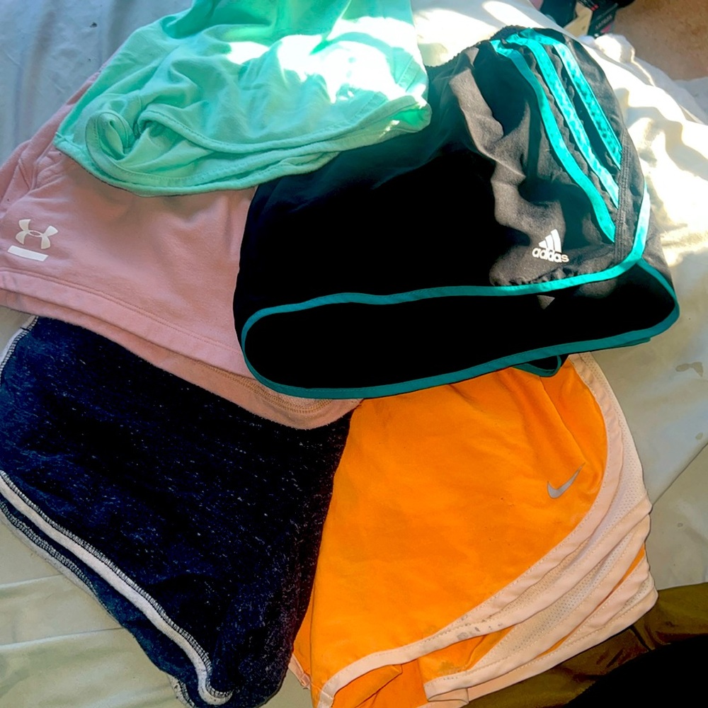 athletic shorts  bundle all mediums 2 larges (nike adidas under amour ect)